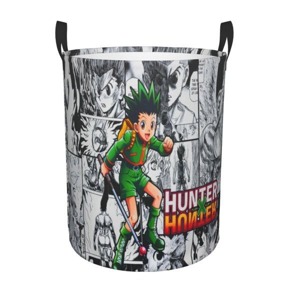 Hunter X Hunte Laundry Hamper Laundrys Basket Large Waterproof Foldable with Handles Circular Storage Clothes Bag for Bathroom/Bedroom/Dorm