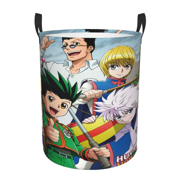 Hunter X Hunte Laundry Hamper Laundrys Basket Large Waterproof Foldable with Handles Circular Storage Clothes Bag for Bathroom/Bedroom/Dorm