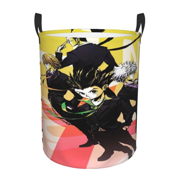 Hunter X Hunte Laundry Hamper Laundrys Basket Large Waterproof Foldable with Handles Circular Storage Clothes Bag for Bathroom/Bedroom/Dorm