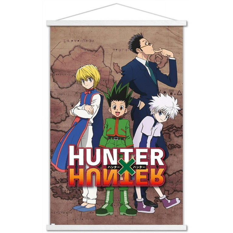 Hunter X Hunter - Map Wall Poster with Wooden Magnetic Frame