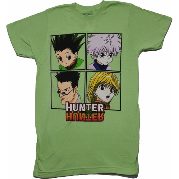 Hunter X Hunter  Mens T-Shirt - Character Boxes Over Logo