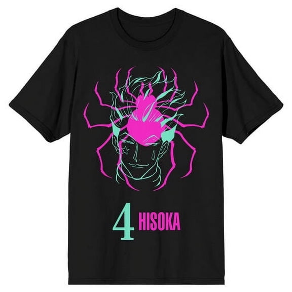 Hunter X Hunter Phantom Troupe 4 Hisoka Men's Black Graphic Tee-3XL