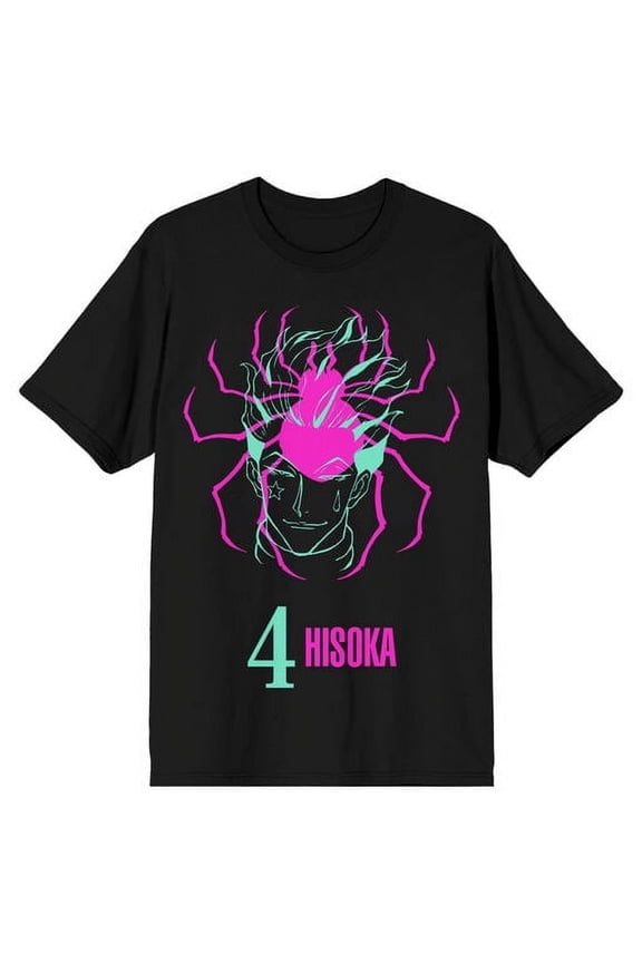 Hunter X Hunter Phantom Troupe 4 Hisoka Men's Black Graphic Tee-XL