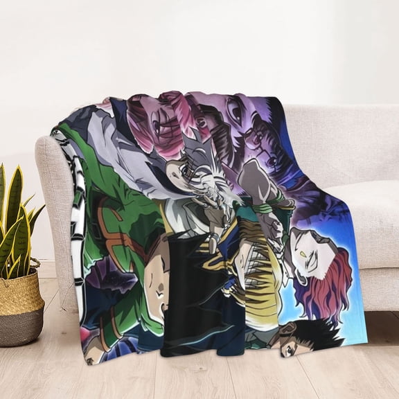 Hunter X Hunter Printing Bed Blanket, All Seasons Flannel Fleece Blanket, Soft & Warm Plush Blankets for Couch Sofa Bed Camping Travel, 60"x50"