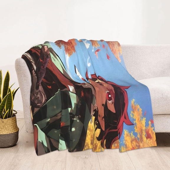 Hunter X Hunter Printing Bed Blanket, All Seasons Flannel Fleece Blanket, Soft & Warm Plush Blankets for Couch Sofa Bed Camping Travel, 60"x50"