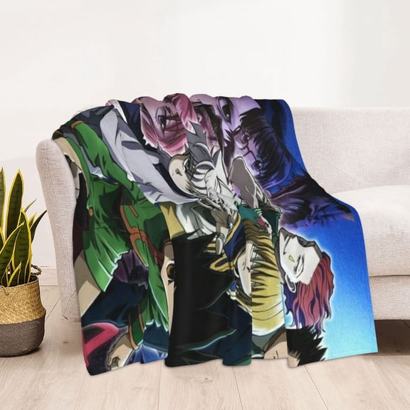 Hunter X Hunter Printing Bed Blanket, All Seasons Flannel Fleece Blanket, Soft & Warm Plush Blankets for Couch Sofa Bed Camping Travel, 60"x50"