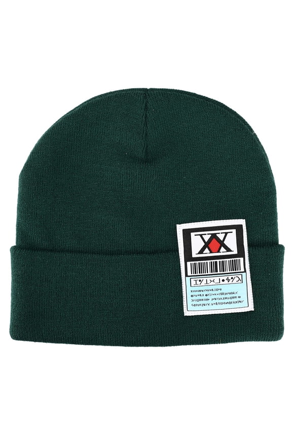 Hunter X Hunter Ribbed Knitted Green Beanie Hat