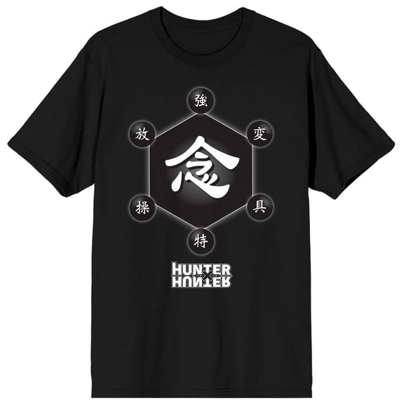 Hunter X Hunter Symbols Men's Black Crew Neck Tee - S