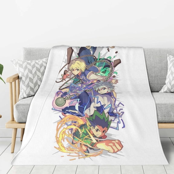 Hunter X Hunter Warm Flannel Throw Blanket for Couch Sofa Bed,Super Soft Cozy Plush Microfiber Flannel Blanket Lightweight , For Adults,Woman,Man