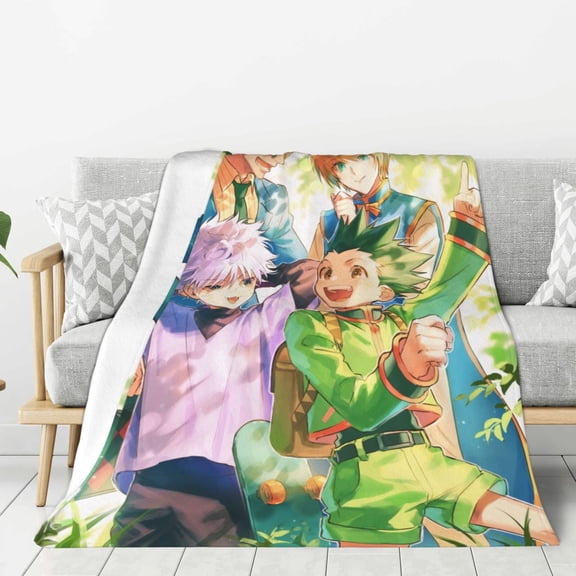 Hunter X Hunter Warm Flannel Throw Blanket for Couch Sofa Bed,Super Soft Cozy Plush Microfiber Flannel Blanket Lightweight , For Adults,Woman,Man