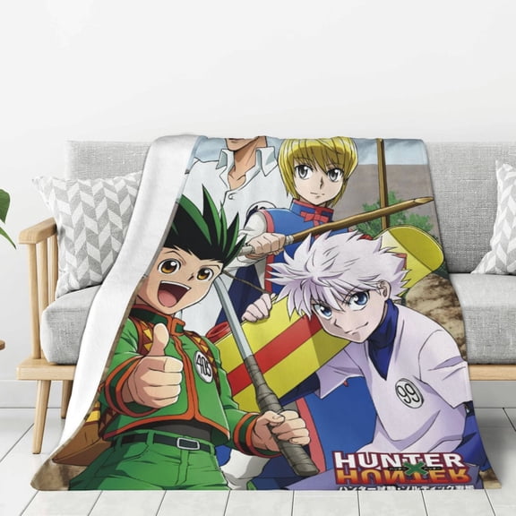 Hunter X Hunter Warm Flannel Throw Blanket for Couch Sofa Bed,Super Soft Cozy Plush Microfiber Flannel Blanket Lightweight , For Adults,Woman,Man
