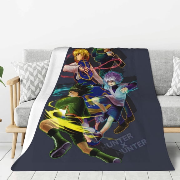 Hunter X Hunter Warm Flannel Throw Blanket for Couch Sofa Bed,Super Soft Cozy Plush Microfiber Flannel Blanket Lightweight , For Adults,Woman,Man