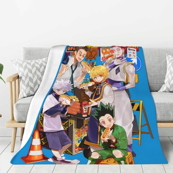 Hunter X Hunter Warm Flannel Throw Blanket for Couch Sofa Bed,Super Soft Cozy Plush Microfiber Flannel Blanket Lightweight , For Adults,Woman,Man