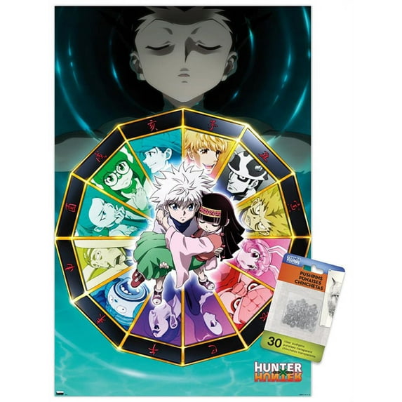 Hunter X Hunter - Water Wall Poster with Pushpins, 14.725" x 22.375"
