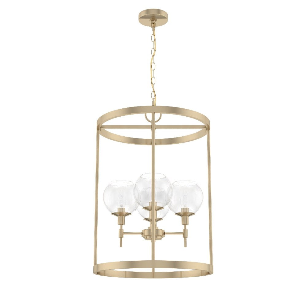 Alturas Gold Modern 4-Light Glass Pendant - 18.5" Wide
