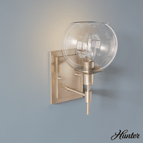 Hunter - Xidane 1-light Alturas Gold, Small Sconce Light, Dimmable, Mid Century Modern Style, for Bedrooms, Kitchens, Dining, Living Rooms - 19759