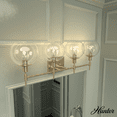 thumbnail image 1 of Hunter - Xidane 4-light Alturas Gold, Medium Size Vanity Light, Dimmable, Mid Century Modern Style, for Bedrooms, Kitchens, Dining, Living Rooms - 19765, 1 of 7