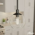 thumbnail image 1 of Hunter - Xidane 1-light Matte Black, Mini Pendant Light, Dimmable, Mid Century Modern Style, Globe Shaped, for Bedrooms, Dining, Living Rooms - 19508, 1 of 8