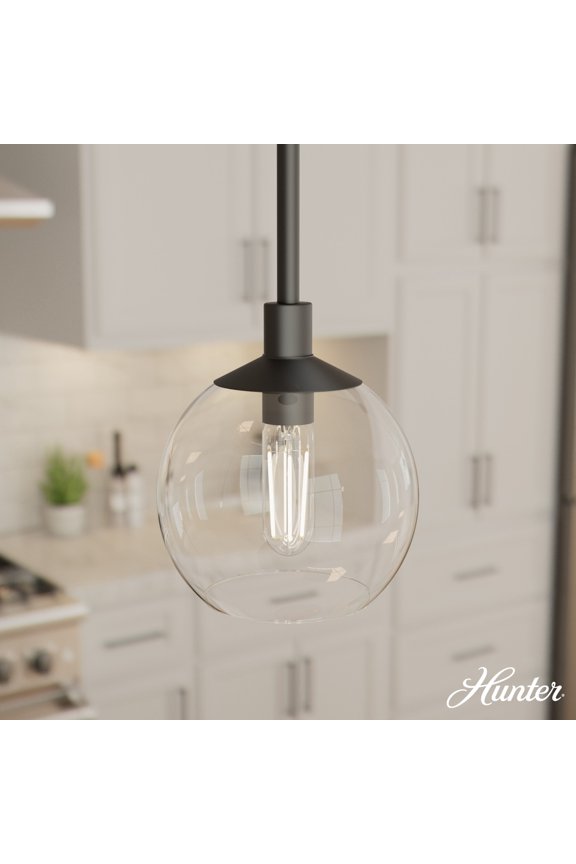 - Xidane 1-light Matte Black, Mini Pendant Light, Dimmable, Mid Century Modern Style, Globe Shaped, for Bedrooms, Dining, Living Rooms - 19508