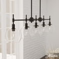 thumbnail image 1 of Hunter - Xidane 5-light Matte Black, Extra Large Chandelier, Dimmable, Mid Century Modern Style, Linear Shaped, for Bedrooms, Dining, Living Rooms - 19511, 1 of 9