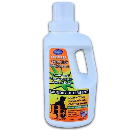 Hunter's Edge Silver Laundry Detergent, Hunting Scent Eliminators, 32 oz.