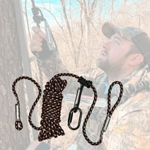 Hunter's Elite 30-Foot Reflective Lifeline for Tree-Stand Hunting Safety Harness, 300 lbs. Rated Rope Set for Elevated Hunting Safety