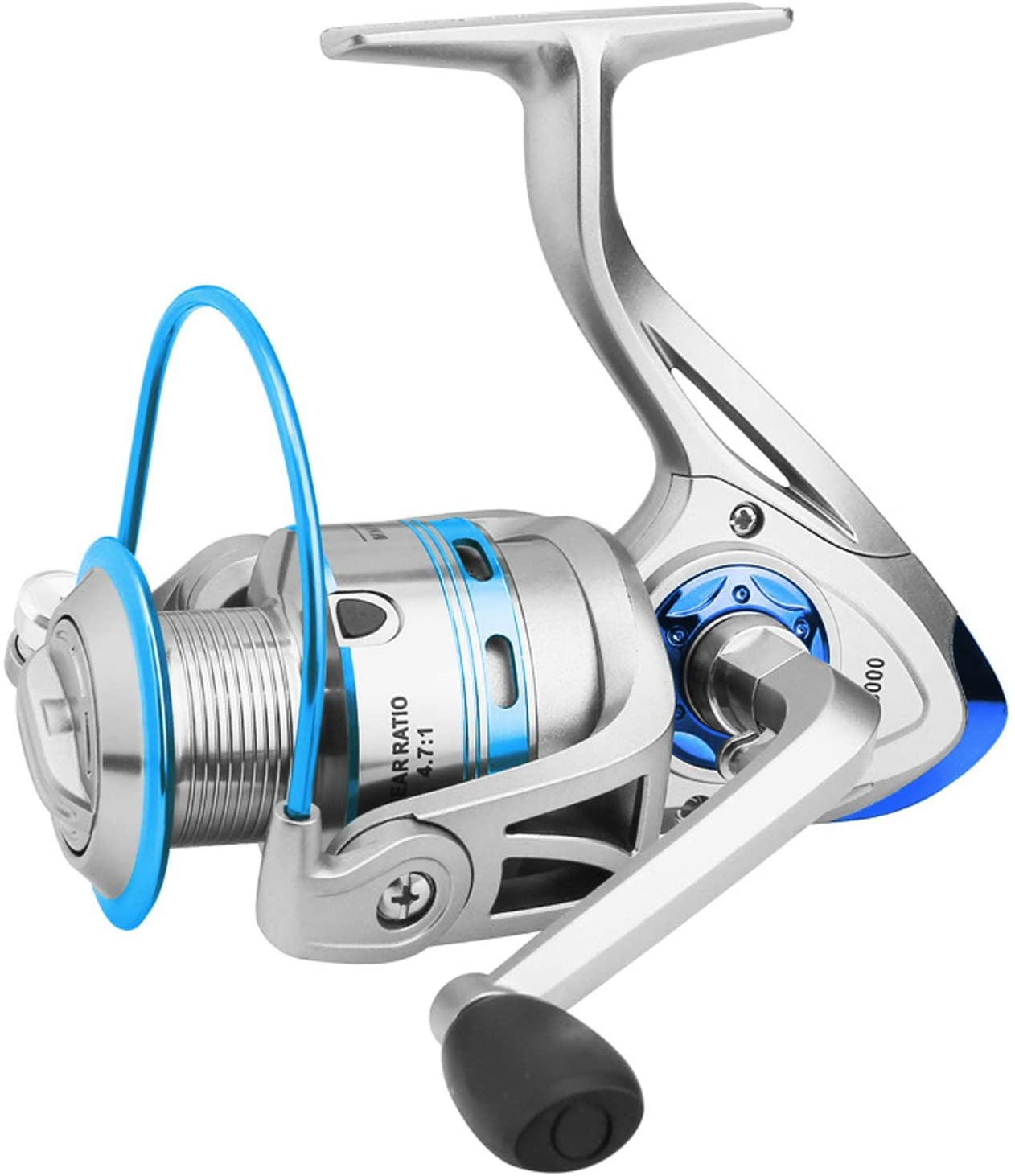 Hunter's Tail Fishing Reel, Spinning Fishing Reels Handle Parts Saltwater  Freshwater Double Bearing Light Smooth Casting 5.2:1Light Weight Ultra  Smooth Powerful FB 
