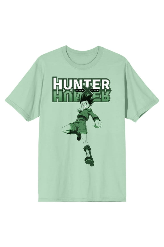 Hunter x Hunter Anime Cartoon Gon Character Men's Green Tee -XL