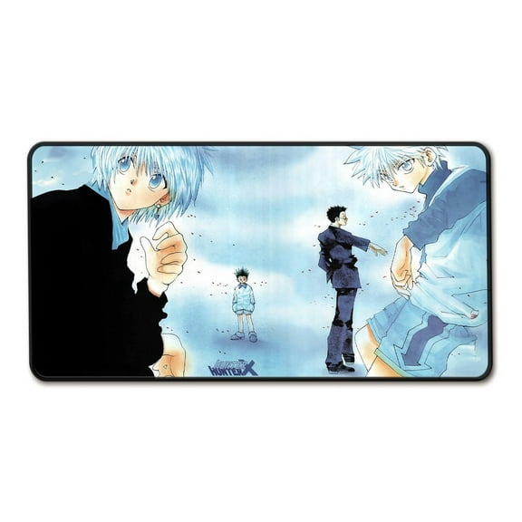 Hunter x Hunter Anime Mousepad, Large Gaming Desk Mat with Killua Design, Anti-Slip Rubber Base