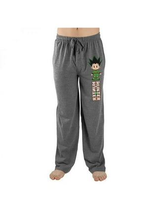 Hunter X Hunter Men's Gon Killua Kurapika Leorio Hisoka Grid Pajama Pants  (LG) 