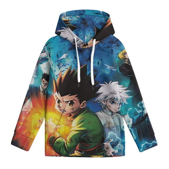 Hunter x Hunter Hoodies for Boys Girls, Kids 3D Print Pullover Hooded With Pocket, Youth Novelty Long Sleeve Hooded, Fashion Sweatshirt, S-XL