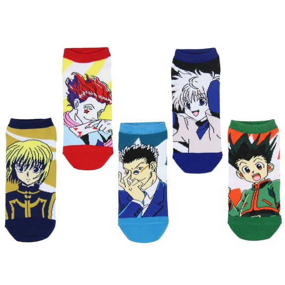 Hunter x Hunter Socks Adult Characters Anime No Show Low Cut Mix And Match Ankle Socks 5 Pairs
