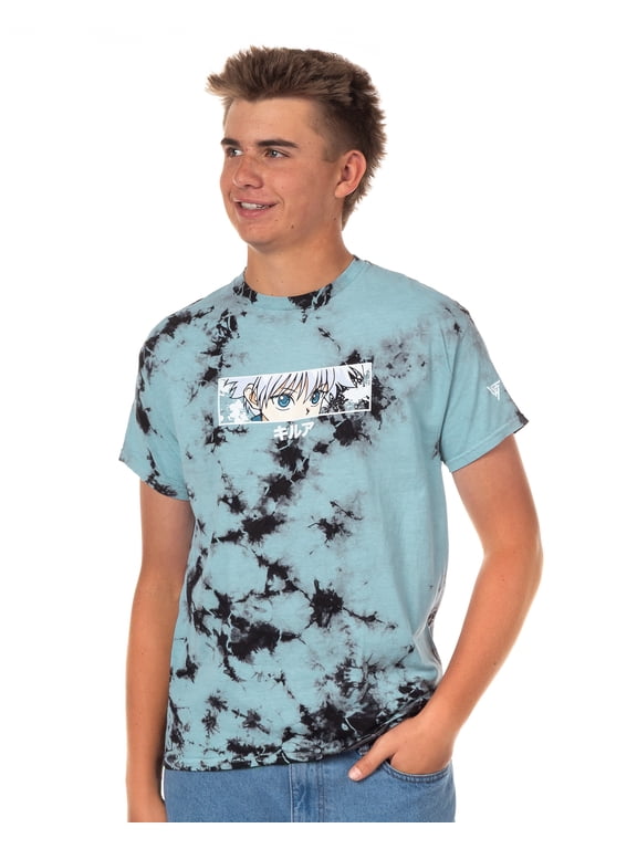 Hunter x Hunter T-Shirt Men's Killua Eyes Acid Wash Adult Short Sleeve Tee