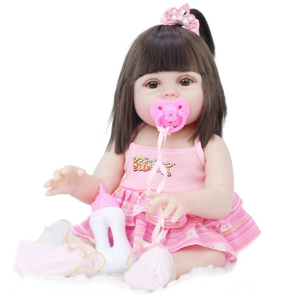 Toy Full body silicone water proof bath toy popular reborn toddler baby  dolls bebe doll reborn lifelike gift with pearl bottle