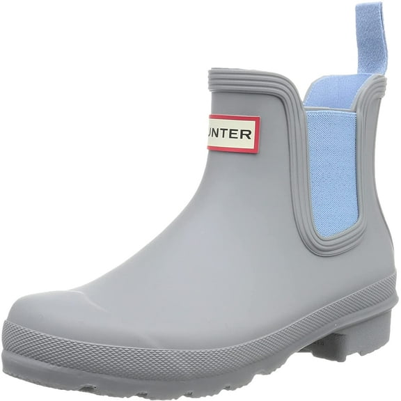 Hunters Boots Womens Original Chelsea Boots 6 Tundra Grey/Blue Frost