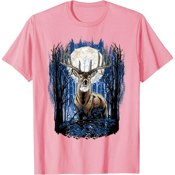 Hunters Deer Hunting Big Whitetail Buck Softstyle Unisex T-Shirt,Light Pink Color,Size M