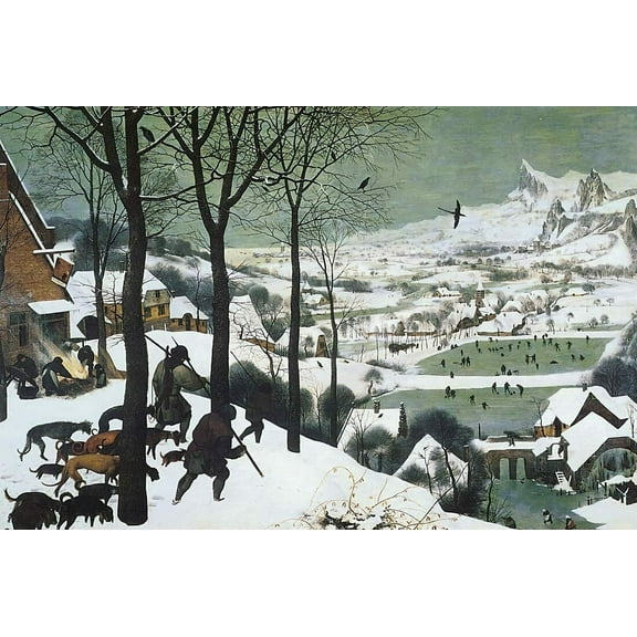"Hunters In The Snow, Pieter Bruegel - CANVAS OR FINE PRINT WALL ART"