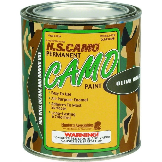 Hunters Specialties 00362 Camo Paint Quart Olive Drab