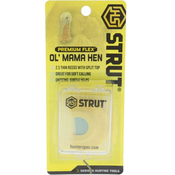 H.S. STRUT Hunter's Specialties Ol' Mama Hen Diaphragm Turkey Premium Flex, Multi, Standard (HS-STR-05907)
