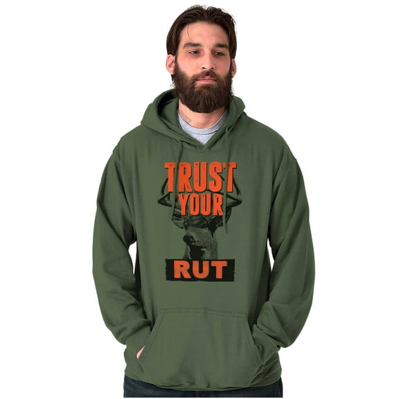 Hunters Trust Your Rut Deer Buck Unisex Plus Size Hoodie Brisco Brands 2X