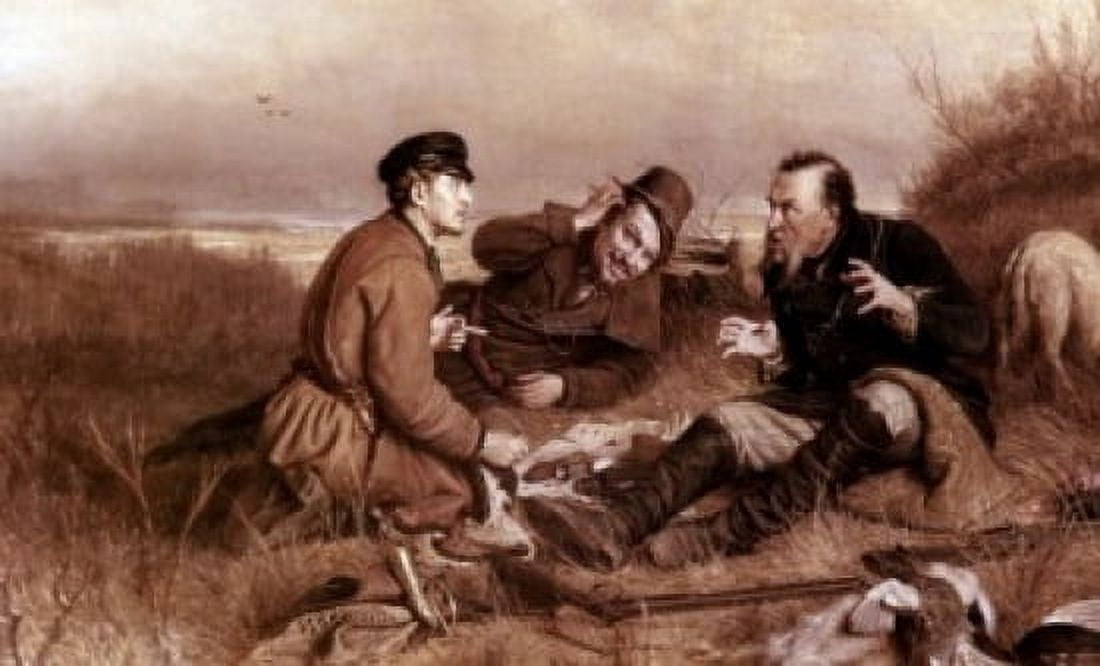 Hunters at Halt by Vasili Grigorevich Perov 1871 1834-1882 Canvas Art - Vasili Grigorevich Perov (18 x 24)