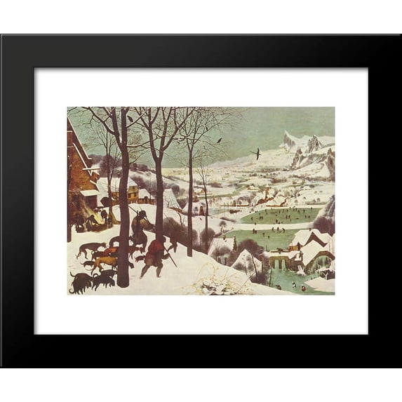 Hunters in the Snow 20x24 Framed Art Print by Pieter Bruegel the Elder