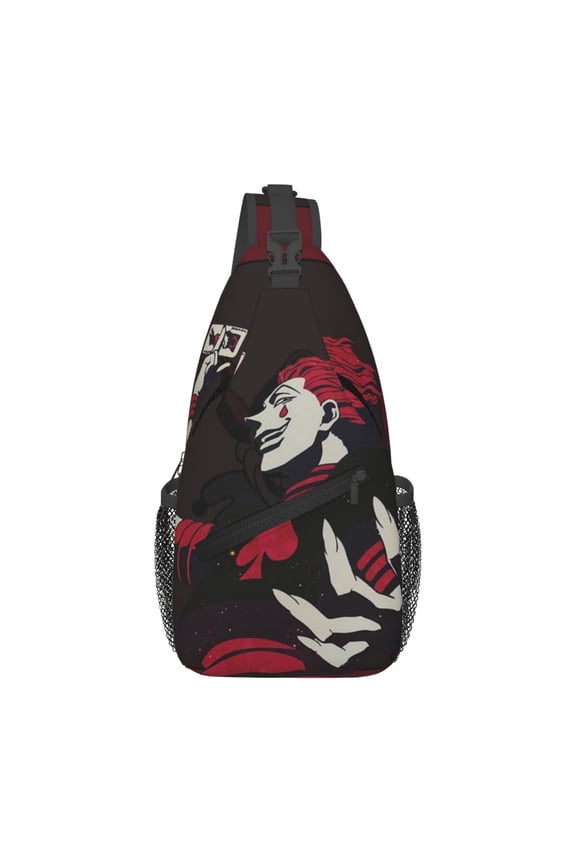 Hunterxhunter Hisoka Sling Bag Crossbody Sling Backpack Chest Bag Daypack Purses Shoulder Bag For Women Men Travel Hiking