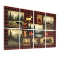 thumbnail image 1 of Hunting 8 Pack Art Acoustic Panels Sound Absorbing Bear Cabin Plaid Farmhouse Retro Country Woodland Decorative Soundproof Wall Panels Self Adhesive for Game Room Man Cave Bedroom 48"x32", 1 of 7