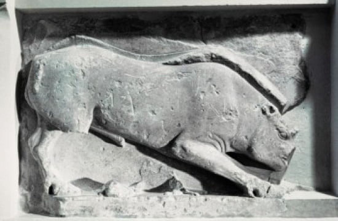Hunting Animal - Frieze Of Siphnian Treasure C530 BC Greek Art(- ) Stone Carving Temple of Delphi Greece Canvas Art - (18 x 24)