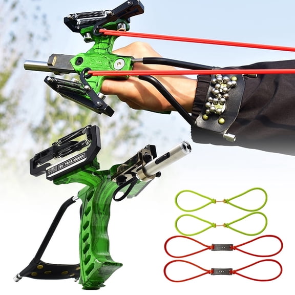 Runzkzy Hunting archery slingshot professional fishing heavy-duty high-speed slingshot shooting set