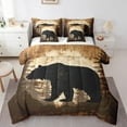 Hunting Bear King Comforter Set 7 Pieces For Kids Boys Girls Safari