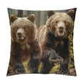 thumbnail image 1 of Hunting Bear Pillow Covers Inch Set of Throw Pillow Covers for Toddler, Cushion Covers,Cute Bear Natural Decorative Pillow Covers for Sofa Couch, 1 of 5