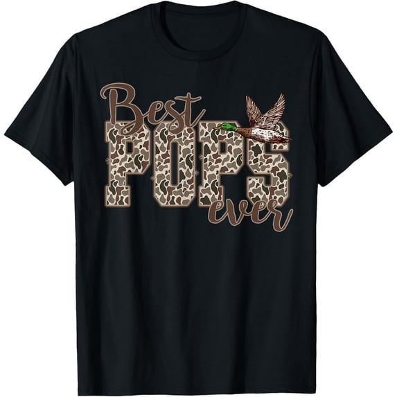 Hunting Best Pops Ever Duck Camouflage T-Shirt Size S-5XL