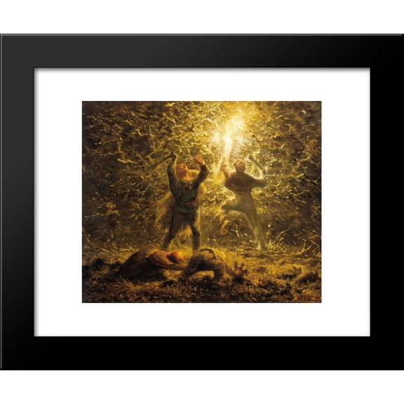 Hunting Birds at Night 20x24 Framed Art Print by Millet, Jean-Francois